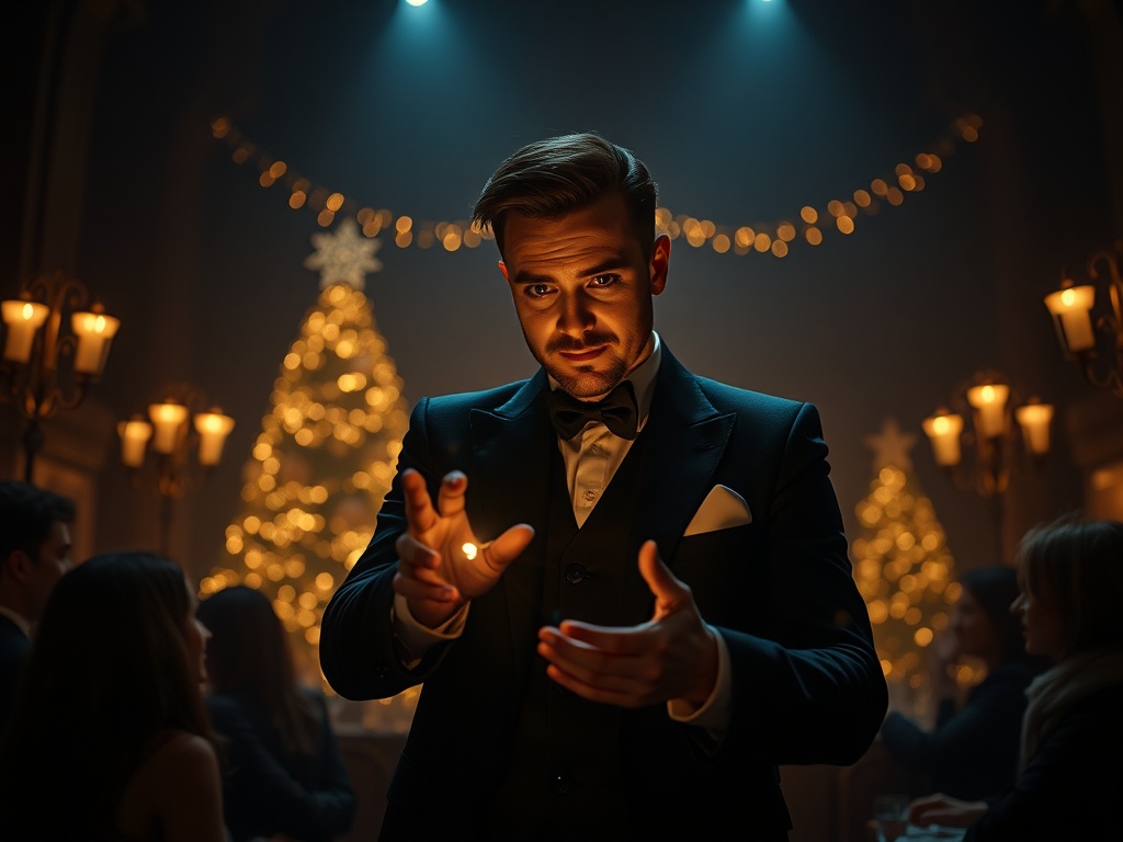 Christmas party magician – hero concept image