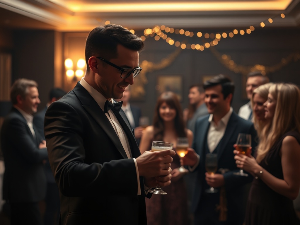 Party magician in London performing close-up magic at birthday party celebration