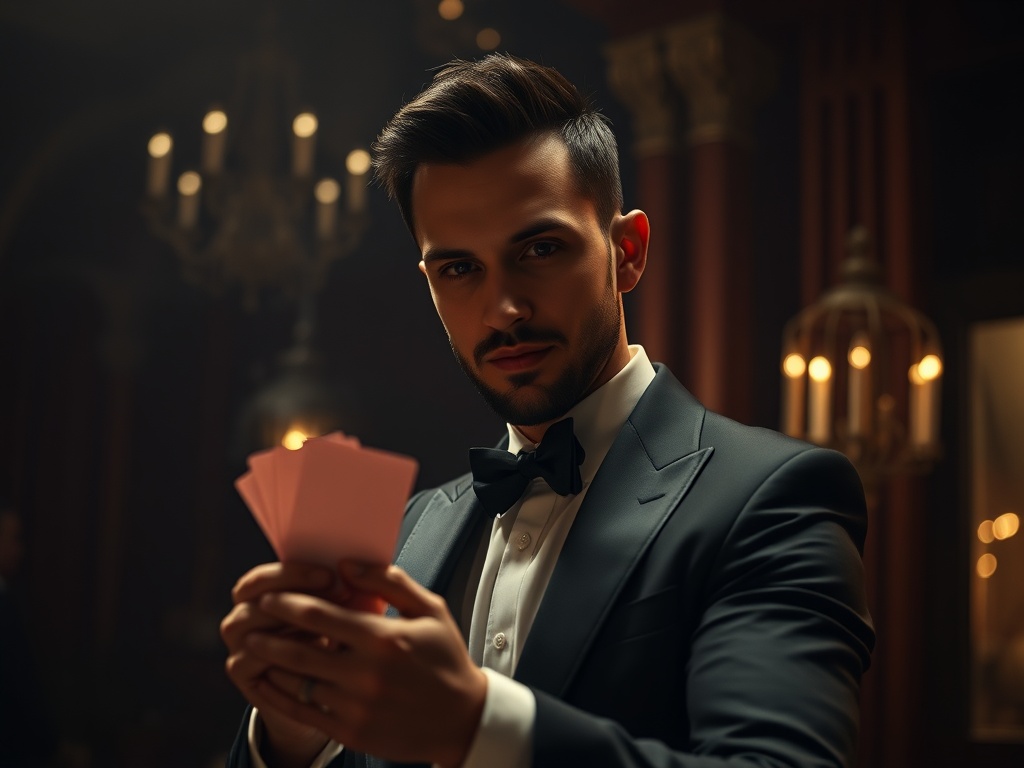 Valentine’s Day magician – hero concept image
