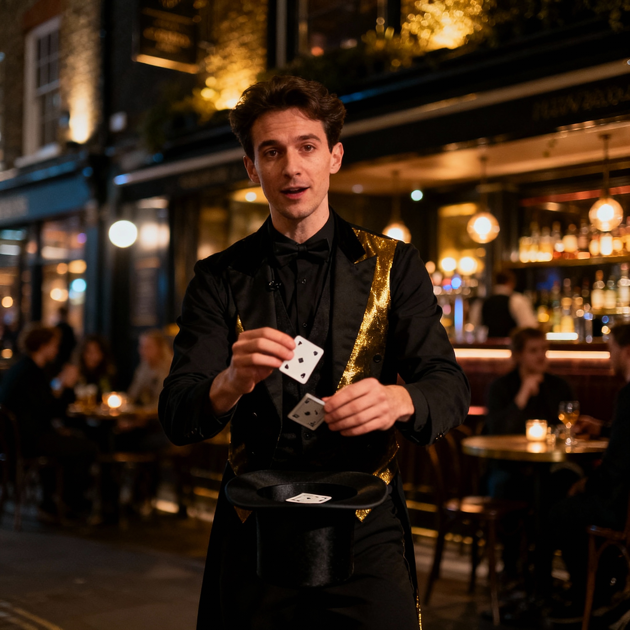 Soho and Covent Garden entertainment district with lively nightlife venues and warm ambient lighting